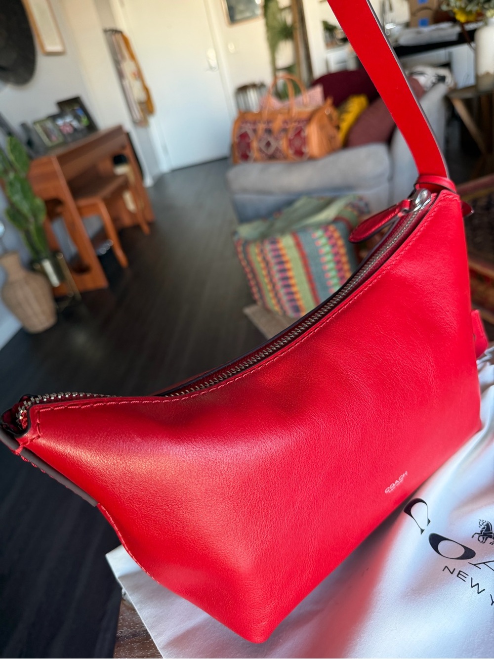 COACH Mott 22 Sling Bag – Scarlett Red Leather – CEO76-MOK – New Without Tags